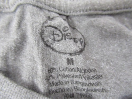 Disney Mickey Mouse Finger Mustache Walt Disney Size Medium Gray T-shirt A14 - Picture 5 of 6
