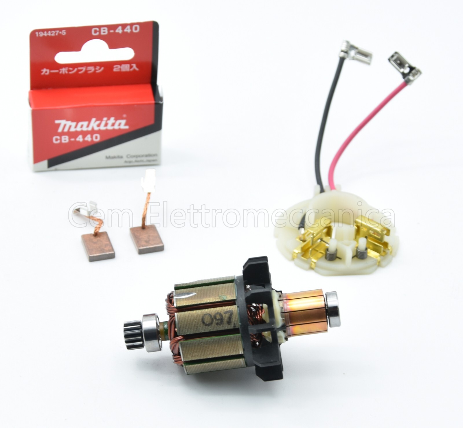 Motore indotto + porta spazzole + carboncini avvitatore MAKITA BHP BDF 452