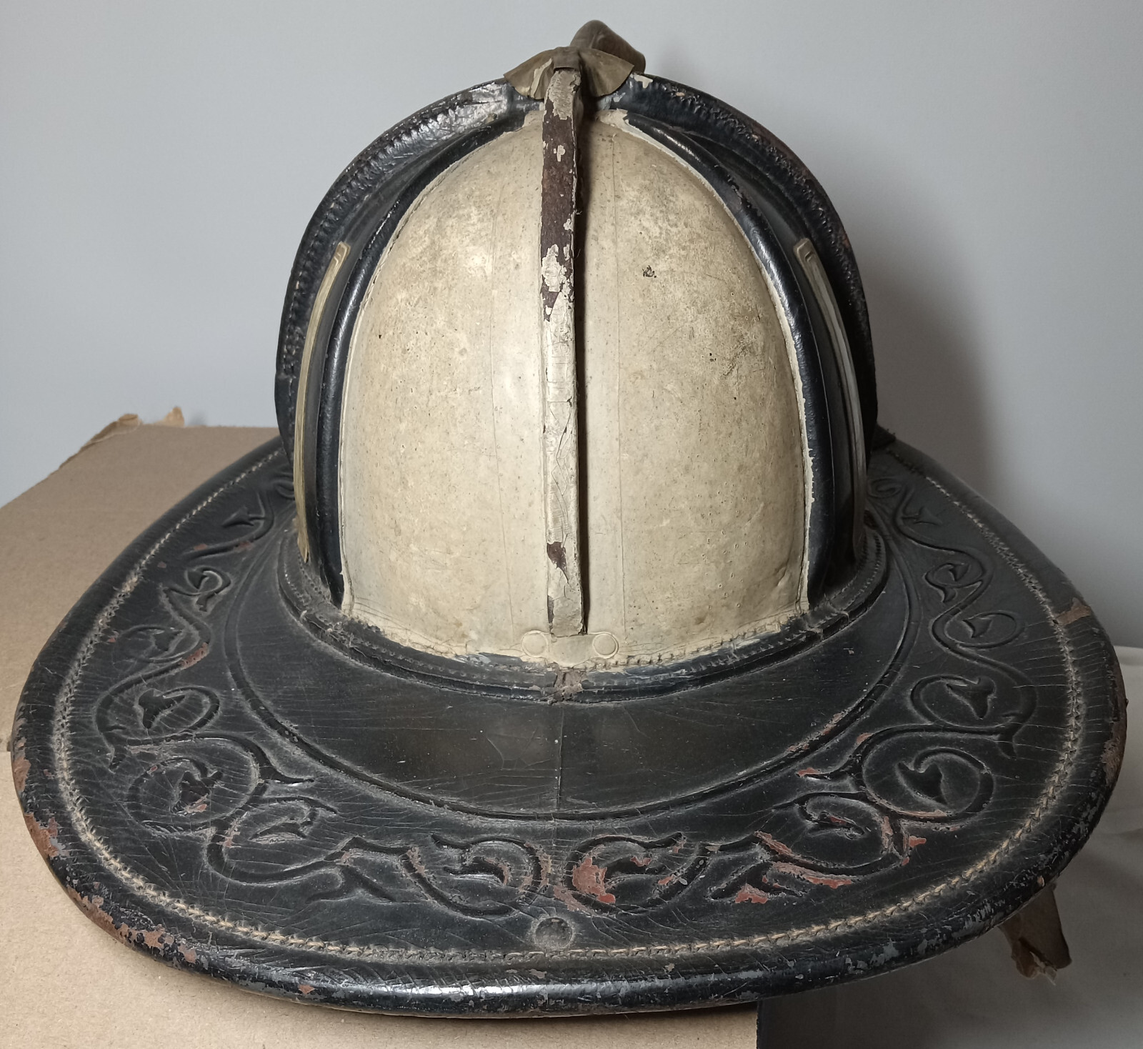 Cairns 5A leather fire helmet w/ flipup eye shields 6 7/8 197172 eBay