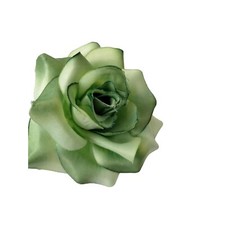Green Rose Pin Fabric Brooch Lapel Boutique Wedding Boutonniere 4 in