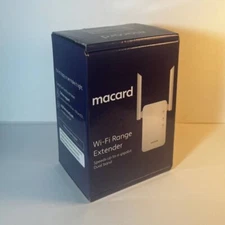 Macard RE-1200 White WiFi Signal Range Wireless Booster Dual Band Extender