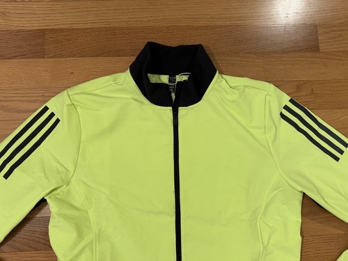 New S Adidas Cold.Rdy Cycling Jacket Lucid Lemon Neon Yellow Black IL7000 Men - Picture 2 of 8