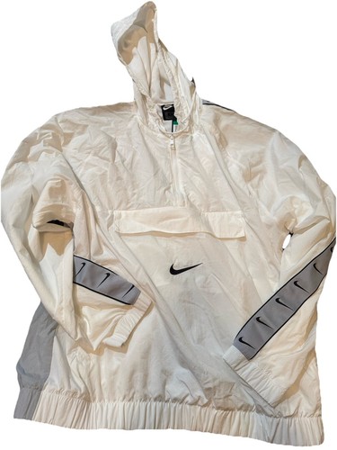 Nike Mens Swoosh Windbreaker Pull Over Hoodie Jacket Half Zip XLarge CV9167-100 - Picture 1 of 3