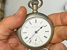 Antique 1890s Atlas Watch Co. Chicago Elgin 18 Size Pocket Watch Silveroid Case