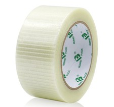 BOMEI PACK Transparent Bi-Directional Filament Strapping Tape, 6.7 Mil x 2 In...