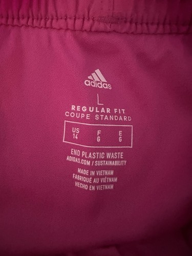 Adidas Girls’ Pink and Black Athletic Shorts - Size L (14 - Picture 4 of 6