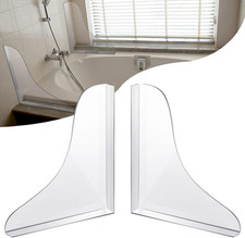 2 Pcs Bathtub Shower Splash Guard Bathtub Corner Splash Guard 7.4 X 8.6 Inch Tra