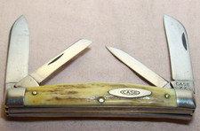 1940 to 1964~CASE XX~6488~STAG 4 BLADE VINTAGE FULL SIZE CONGRESS POCKET KNIFE~