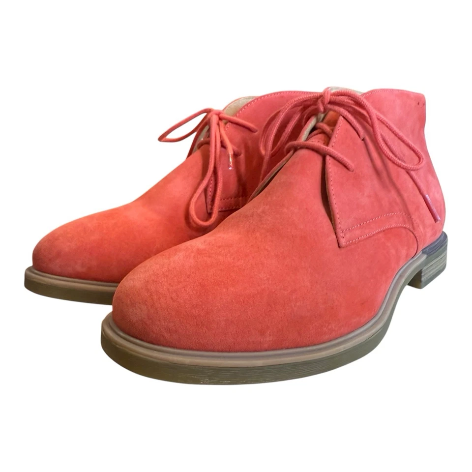 Hush Puppies Womens Shoes Red Lace Up Boots Sz 8 Suede Leather Ankle Casual - Image 4 of 4