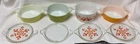VTG 4-Piece Pyrex Friendship Bird Casserole Bowl Set w/ 3 Pattern & 1 Clear Lid