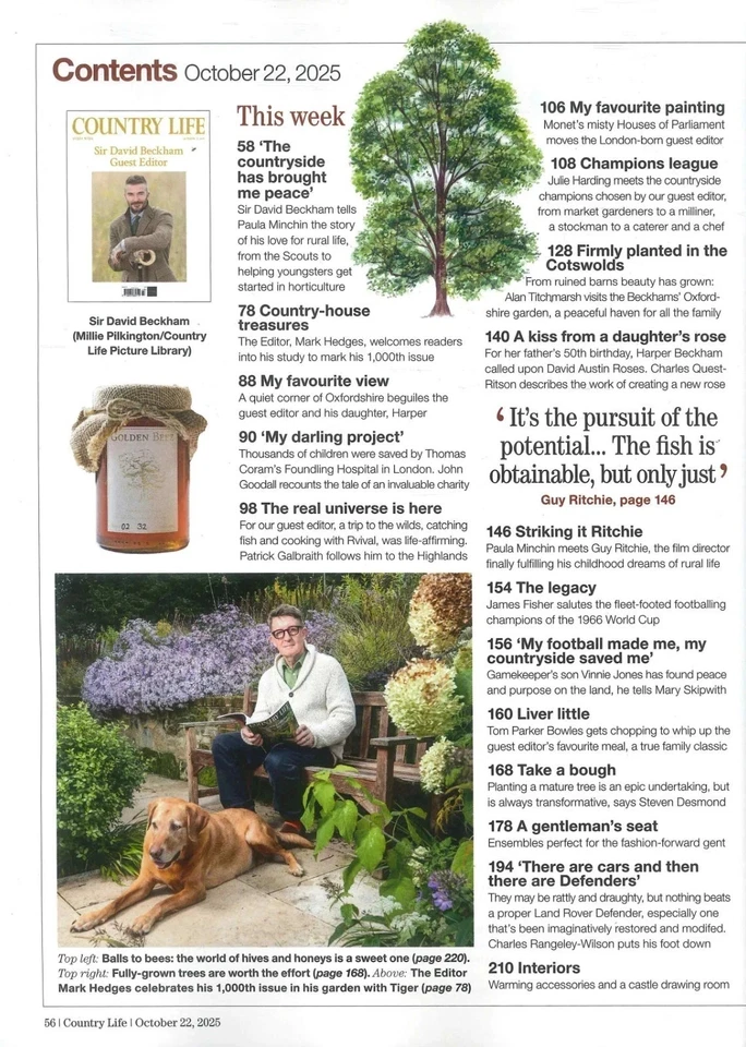 Country Life Magazine: David Beckham Guest Editor, Football World Cup, 22.10.25 - Image 3 of 4