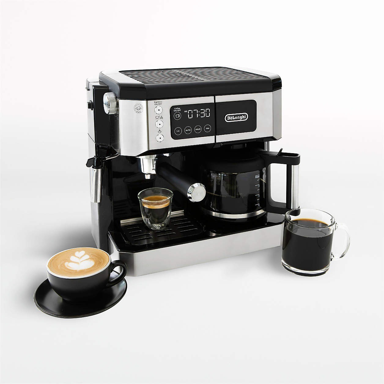 DeLonghi All-in-One Coffee Espresso Machine COM530M Black 10-Cup Milk Frother