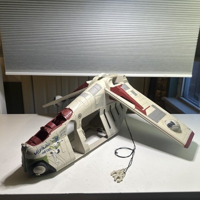 Star Wars Attack of the Clones Republic Gunship Hasbro Incomplete 2002 Parts
