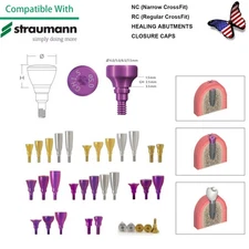 Dental Healing Abutment Cap/Closure Cover Screw Fit Straumann Cross Bone Level