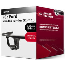Anhängerkupplung starr + E-Satz 13pol universell für Ford Mondeo Turnier 93- top