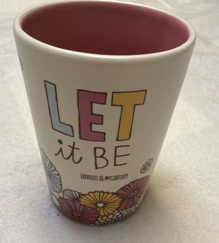 NEW HALLMARK The Words of John Lennon & Paul McCartney Let It Be Ceramic Cup
