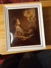 Antique St. Cecilia Lithograph by Gustav Naujok Dated 1891 Framed.
