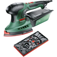 Bosch 06033B6070 PSM 200 AES Multi Sander 200W with Triangle & Rectangle Plates