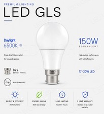 LED GLS Light Bulbs 40W 60W 100W Warm Cool Daylight BC B22 ES E27 Bayonet Globe