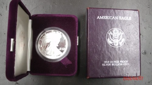 1987-S American Eagle One Ounce Silver Proof Coin w/ Original Box - No COA