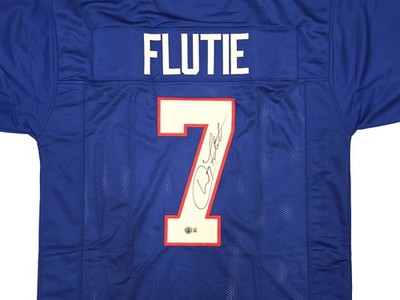 Buffalo Bills Doug Flutie Signed Blue Jersey Beckett Witness | eBay