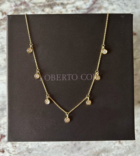 Roberto Coin 18K Yellow Gold 7-Station Diamond Dangle Necklace
