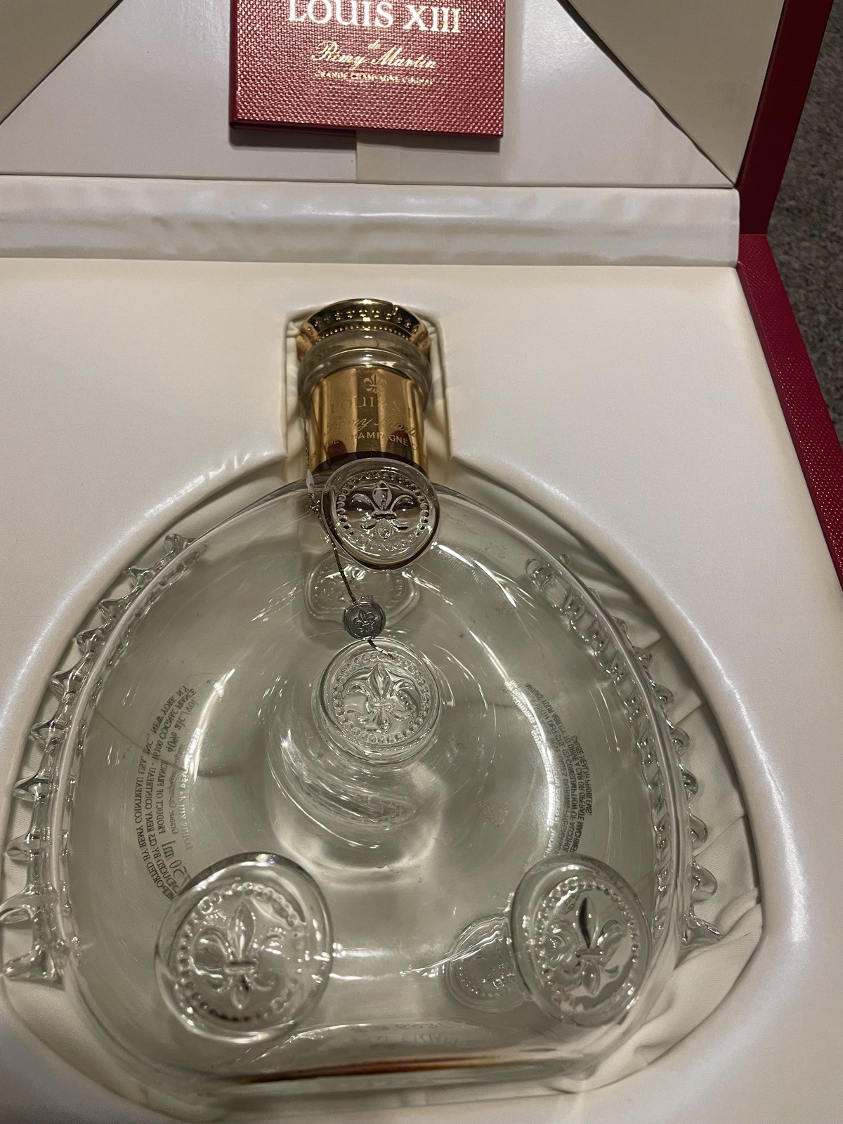 Remy Martin Louis XIII Cognac Baccarat Empty Bottle w/ Case 750ml