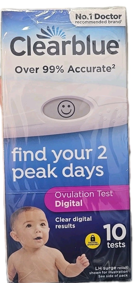Clearblue Digital Ovulation Test Kit – 10 Tests – Fertility Predictor – Over 99%