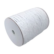 6mm x 114 Yards Single Strand Cotton Macrame Cord 1 Ply Twisted Rope White