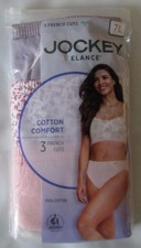Jockey Elance French Cut 100 Cotton Underwear - Women's Size 7 - 3 Pack - New