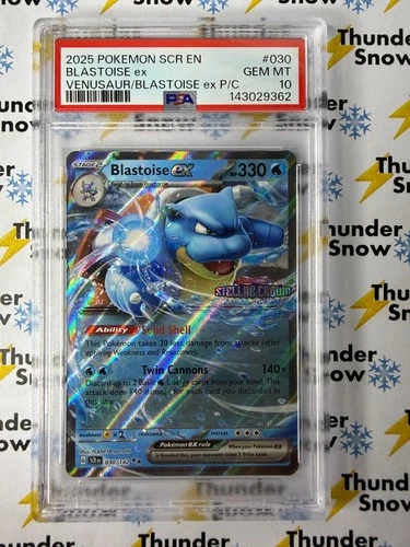 Blastoise ex #030 Stamp Stellar Crown 2025 Pokemon PSA 10