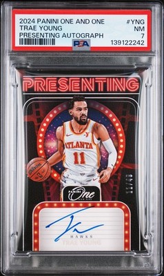 2024 PANINI ONE & ONE PRESENTING AUTOS #YNG TRAE YOUNG 11/49 PSA 7