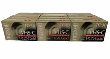 Maxell VHS-C HGX-Gold TC-30 Premium High Grade Blank Camcorder Tape 15 Sealed