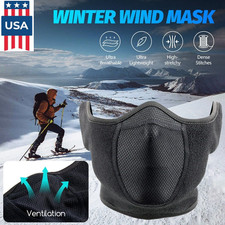 1/2x Winter Thermal Face Mask Ear Warmer Ski Riding Motorcycle for Cold Weather