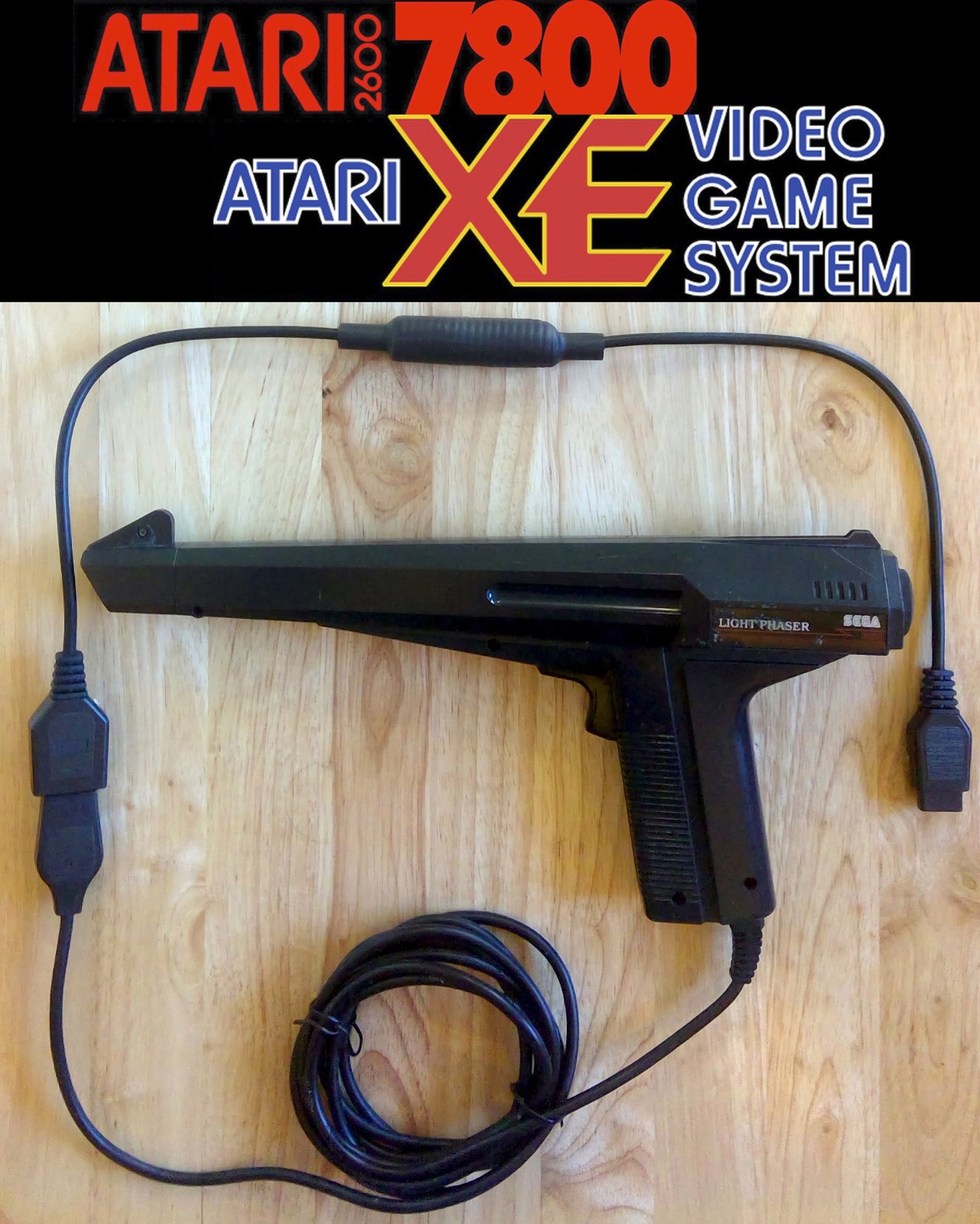 Atari XE XEGS 7800 2600 Light Gun XG-1 Adapter for SEGA SMS Light ...