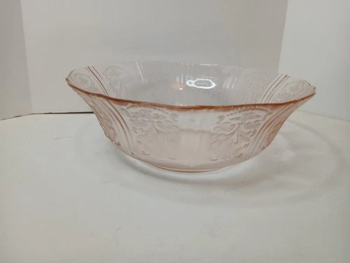 American Sweetheart Pink Depression Glass Serving Salad Vegetable Bowls 8in