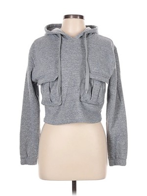 ROMA CONCEPTS By Rosee Women Gray Sweatshirt L
