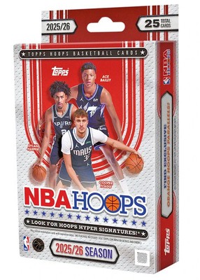 2025-26 Topps NBA Hoops Basketball Factory Sealed Hanger Box