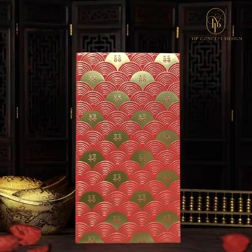Pack of 20 Double Happiness 囍 Gold Foil Red Envelope Wedding Lucky ...