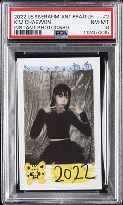 2022 LE SSERAFIM ANTIFRAGILE INSTANT PHOTOCARDS #2 KIM CHAEWON PSA