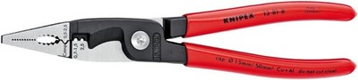 KNIPEX Tools 13 81 8,6 in 1 Electrical Installation Pliers +Dipped Handle,Red