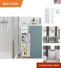 Slim Over-the-Toilet Storage Cabinet in White - Modern Bathroom Organizer