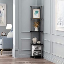 5 Tier Corner Shelf Ladder Shelving Unit Display Bookshelf Storage Shelves Rack