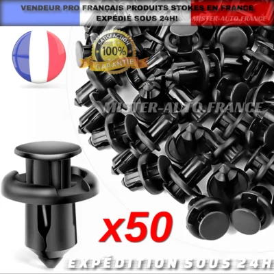 50 Agrafe Clips Fixation Garniture Honda Accord Civic Acura PareChoc-Boue Agrafe