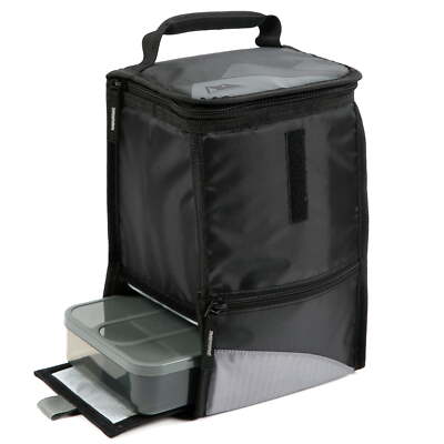 Power Pack Lunch Pack with Food Container, Black