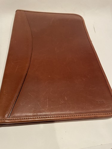 LEVENGER Leder braun Notizbuch Ordner Portfolio 15,5 x 10