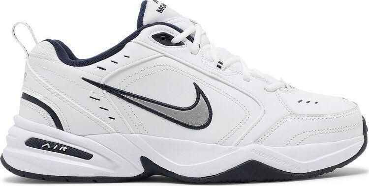 「美品」Nike Air Monarch IV \"White Navy\" Nike Air Monarch IV 4 White Silver Navy Retro Men Casual