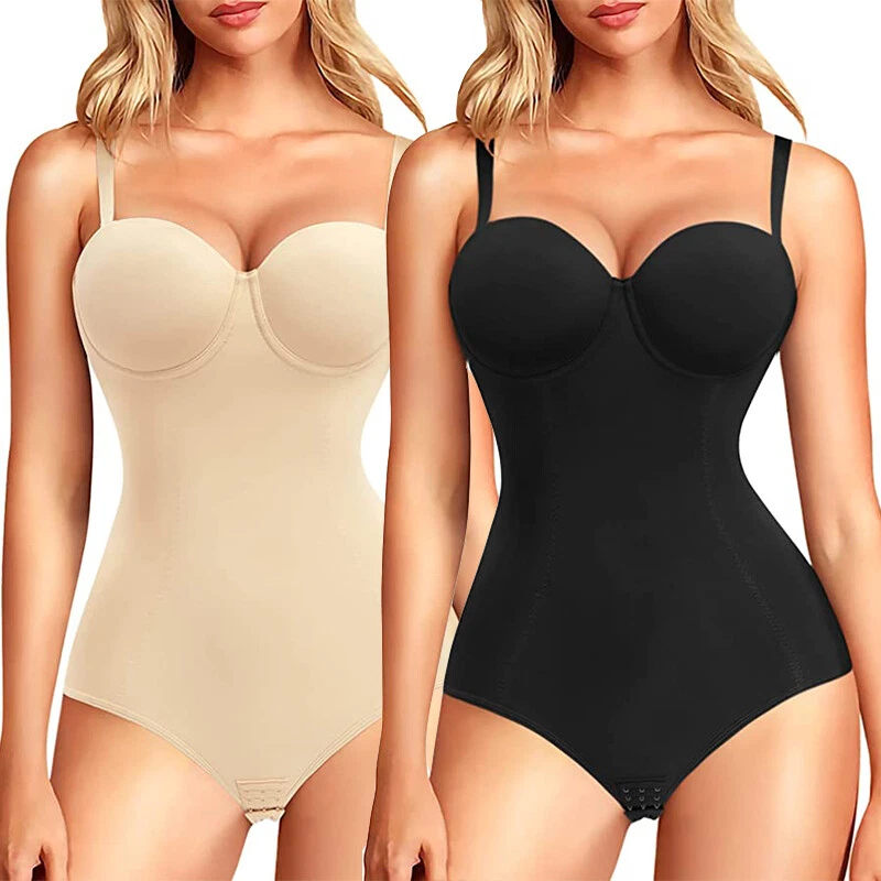 Women Slim Cincher Built In Bra Shapewear Post Surgery Bodysuit Full Body  Shaper