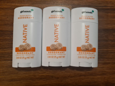 Lot of 3-Native Girl Scout Deodorant Peanut Butter