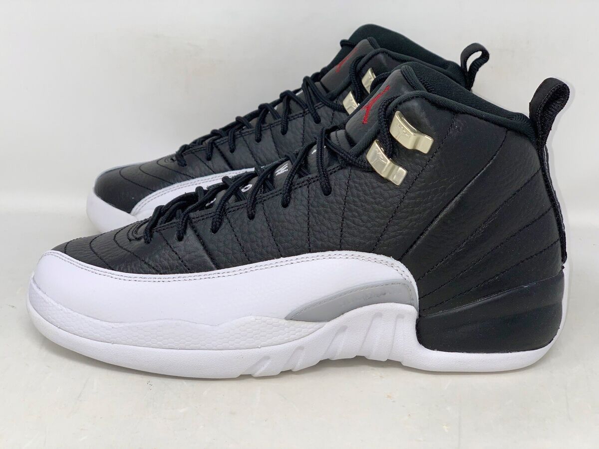 Air Jordan 12 'Playoffs' White Black Sneakers, Size 5Y / 6.5 Air Jordan 12 'Playoffs' White Black Sneakers, Size 5Y / 6.5